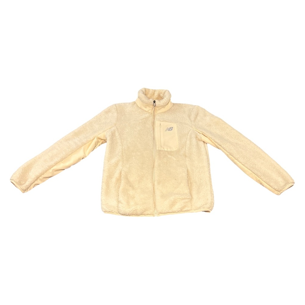 New Balance Cream Sherpa Zip Up